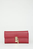 Women's Burgundy Faux Leather Wallet | Derimod