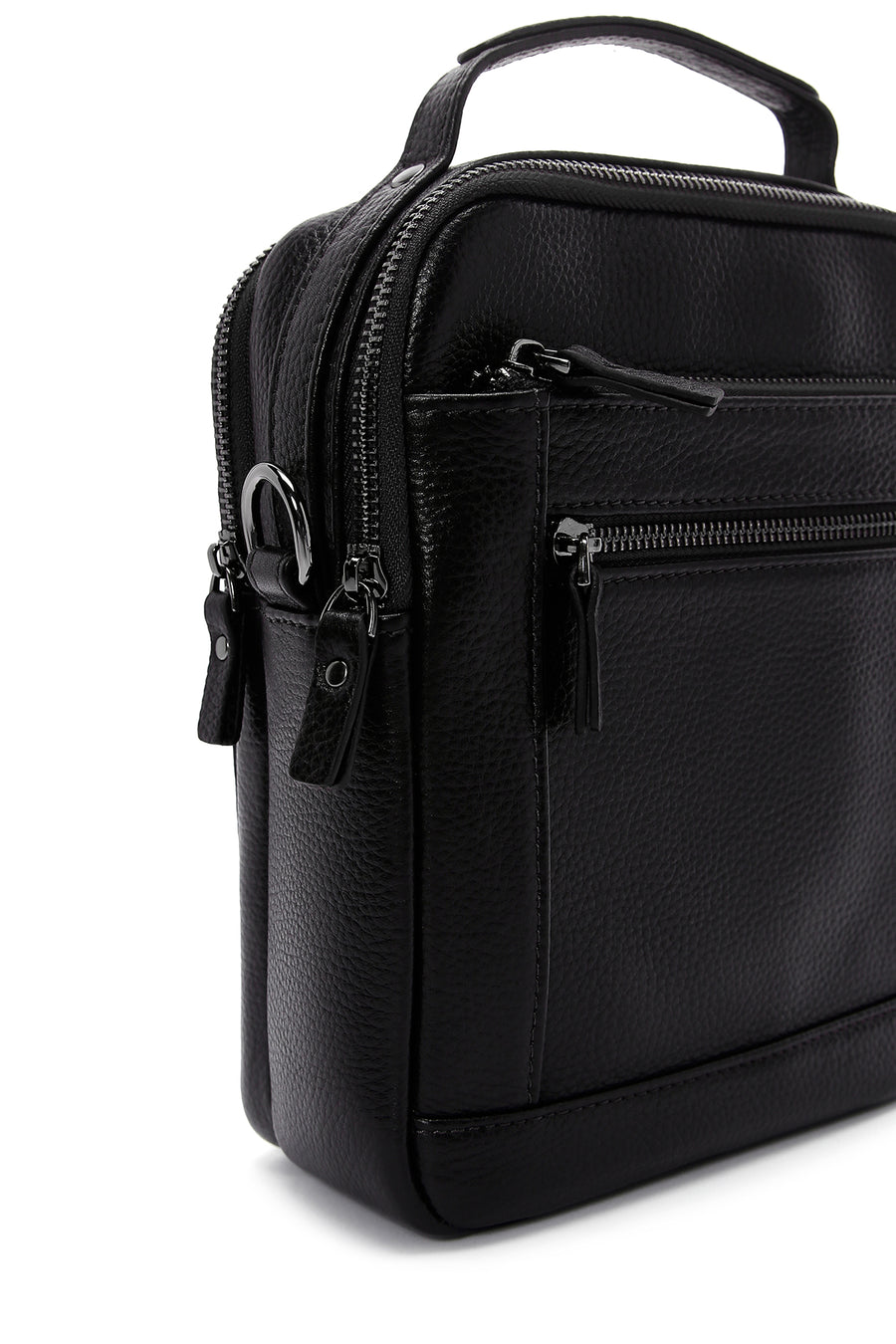 Men's Black Messenger Bag