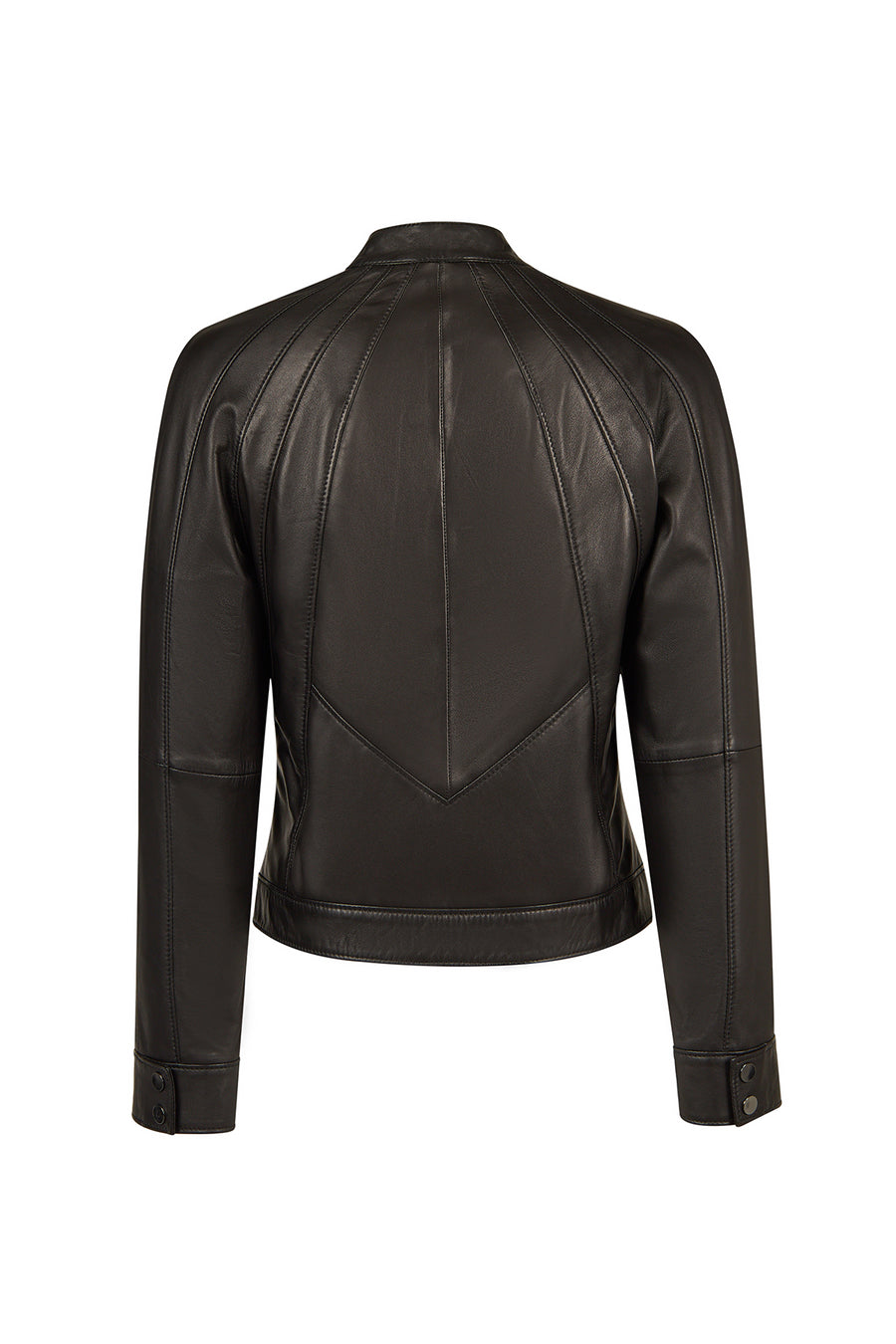 Victoria Woman Black Short Leather Jacket
