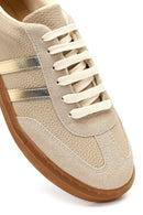 Kadın Bej Bağcıklı Sneaker | Derimod