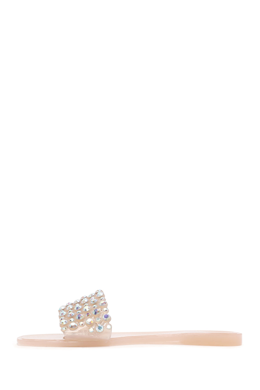 Women's Beige Stone Jelly Slippers