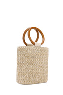 Women's Cream Long Strap Straw Handle Bag | Derimod