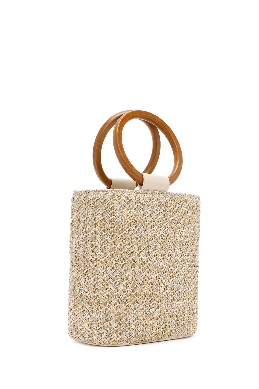 Women's Cream Straw Handbag