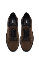 Men's Tan Lace-up Nubuck Leather Casual Sneaker | Derimod