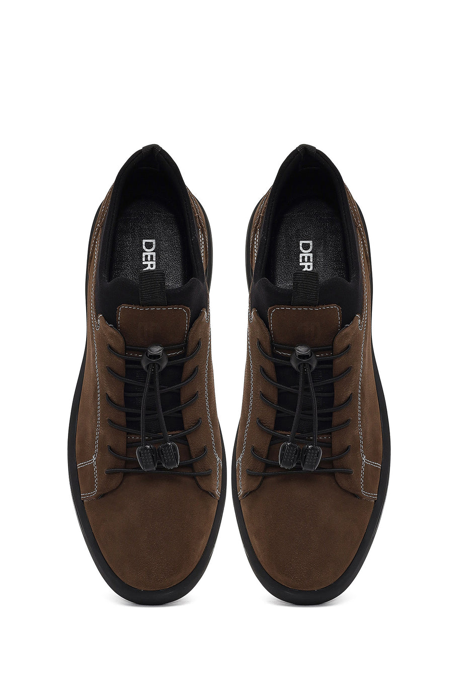 Men's Tan Lace-up Nubuck Leather Casual Sneaker