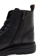 Men's Black Lace-Up Leather Casual Boots | Derimod