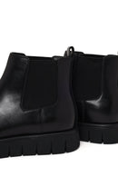 Male Black Thick-Soled Leather Casual Chelsea Boots | Derimod