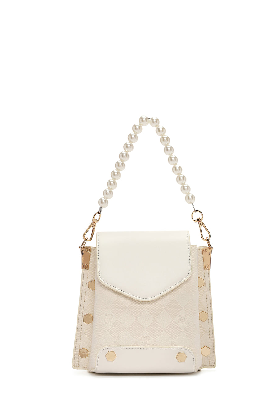 Women's Cream Long Strap Shoulder Bag