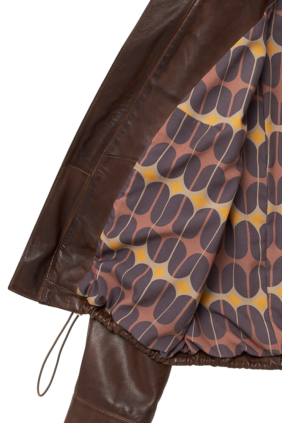 Edwina Women's Brown Leather Jacket with Removable Sleeves