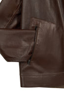 Clint Male Brown Reversible Leather Jacket | Derimod