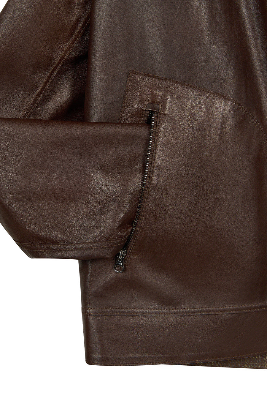 Clint Male Brown Reversible Leather Jacket