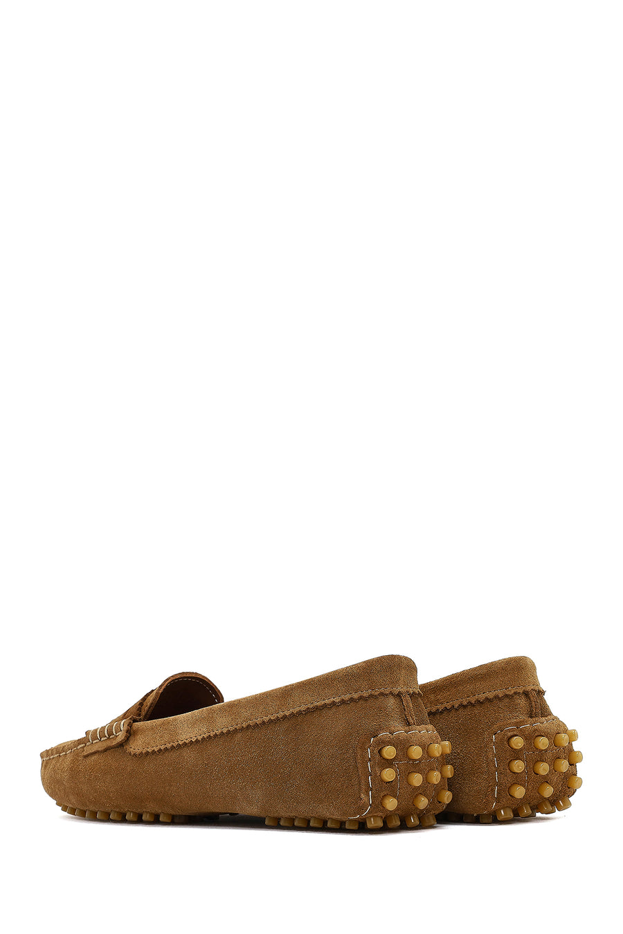 Women's Tan Suede Leather Loafer