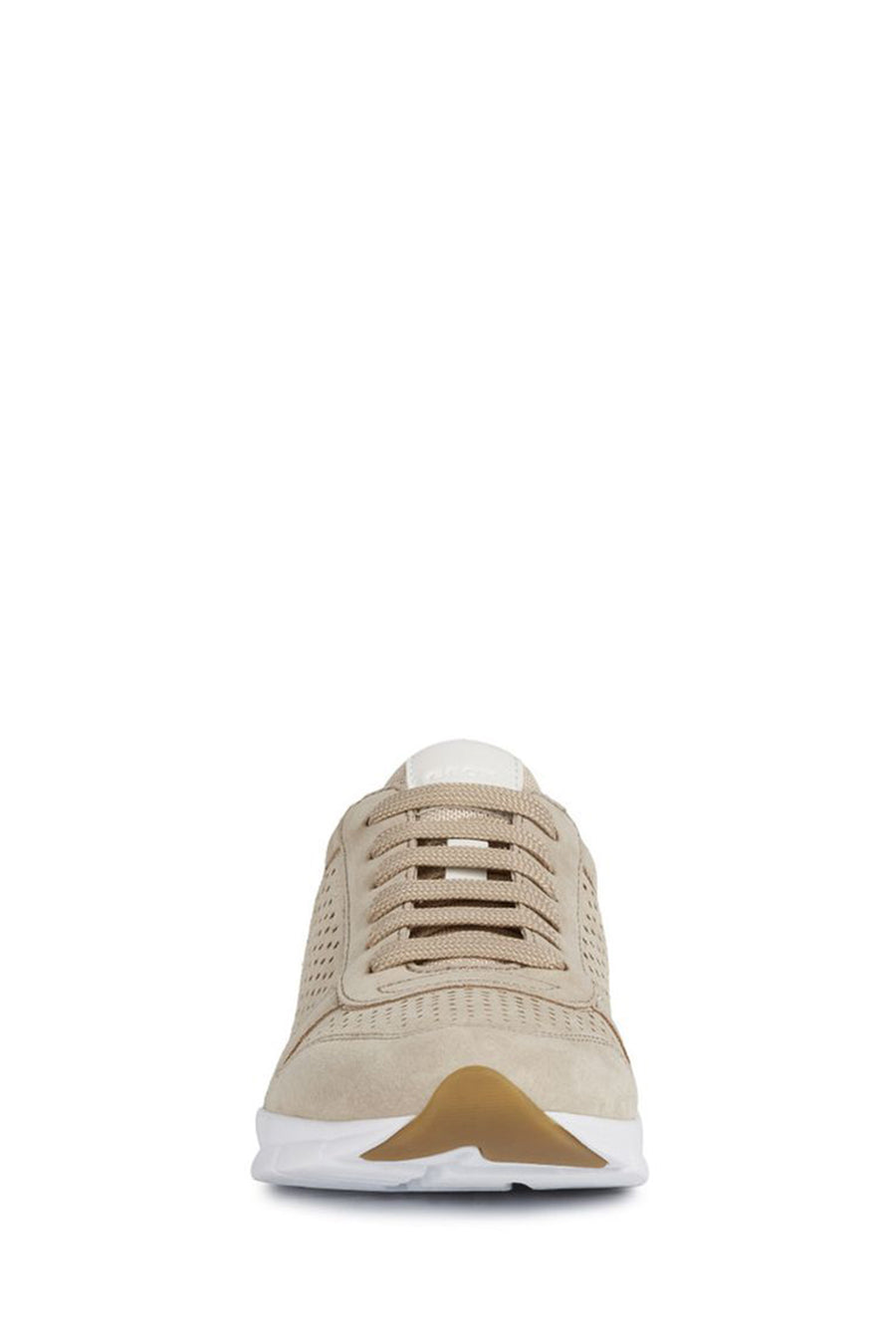 Geox Women's Beige Sukie Lace-Up Fabric Sneaker