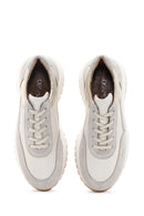 Women's Beige Lace-up Leather Sneaker | Derimod