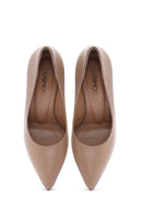Women's White High Thin Heel Leather Stiletto | Derimod