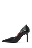 Women's Black Patterned Stiletto | Derimod