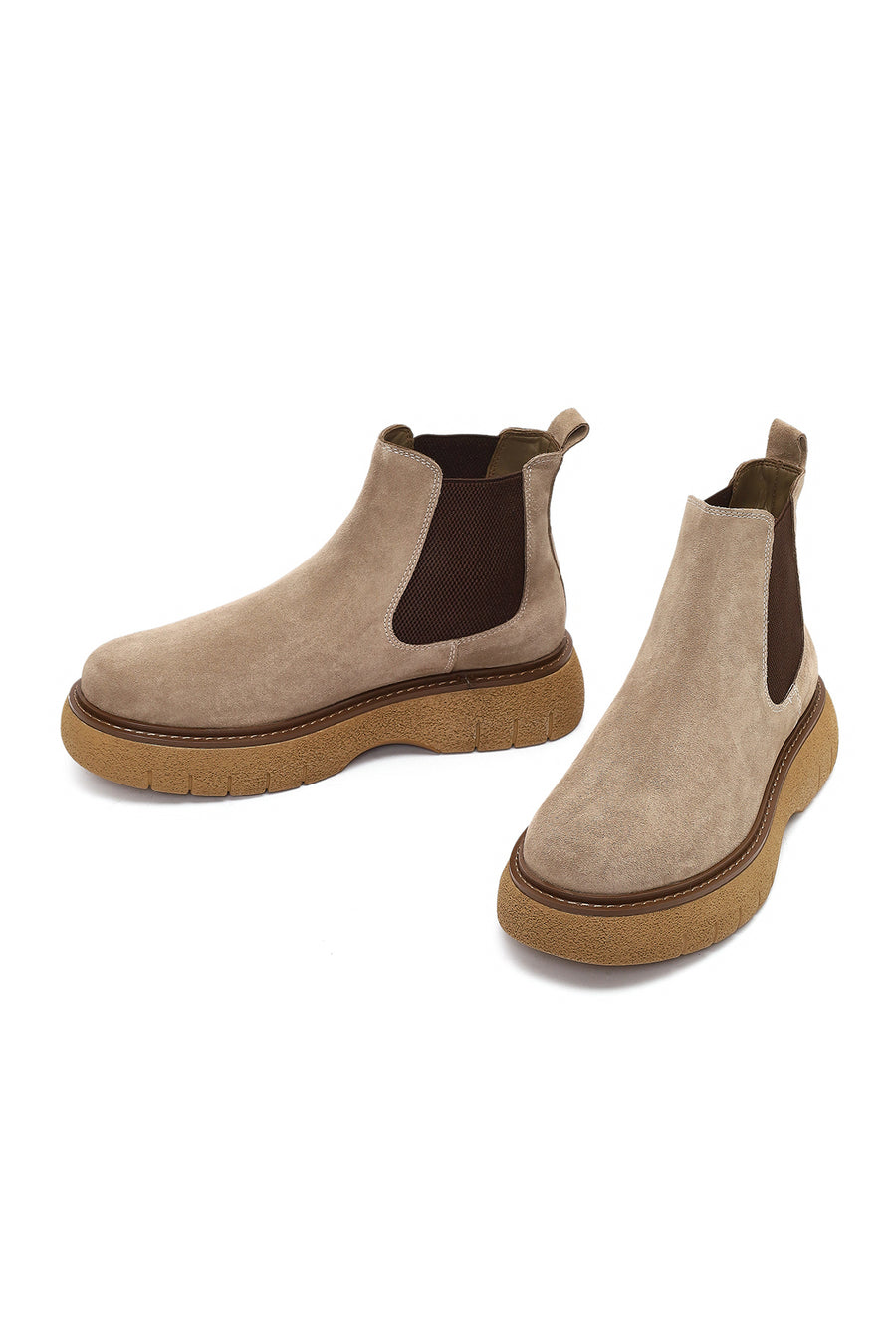 Men's Mink Thick-Soled Suede Leather Chelsea Boot