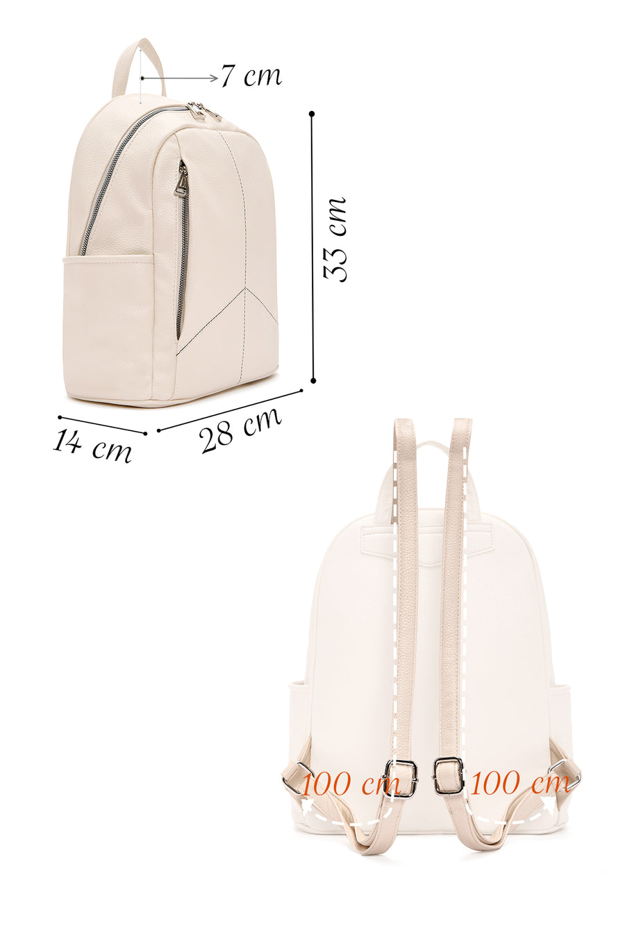 Women's Cream Casual Backpack