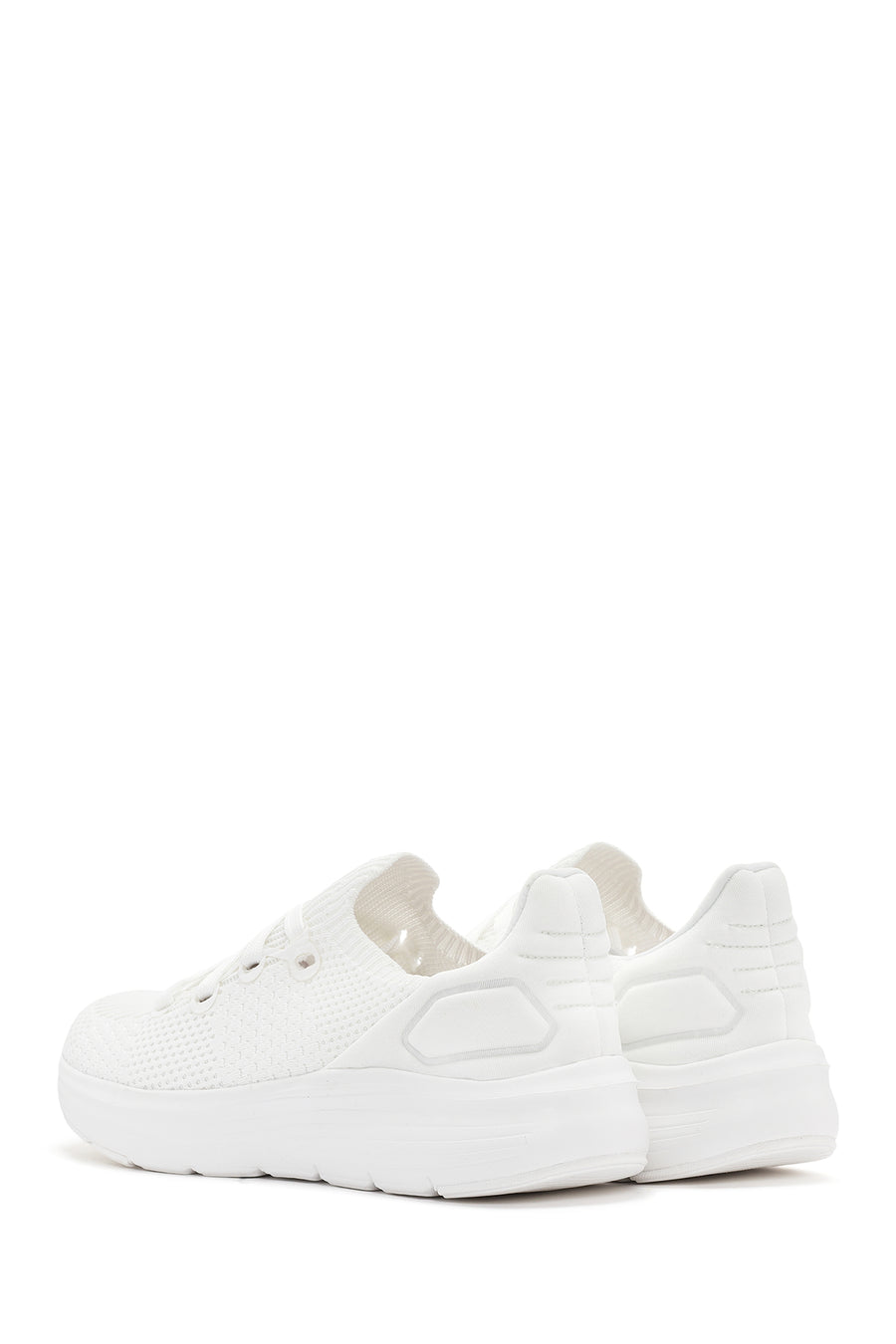 Derimod Zero Women's White Lace-Up Thick Soled Fabric Sneaker