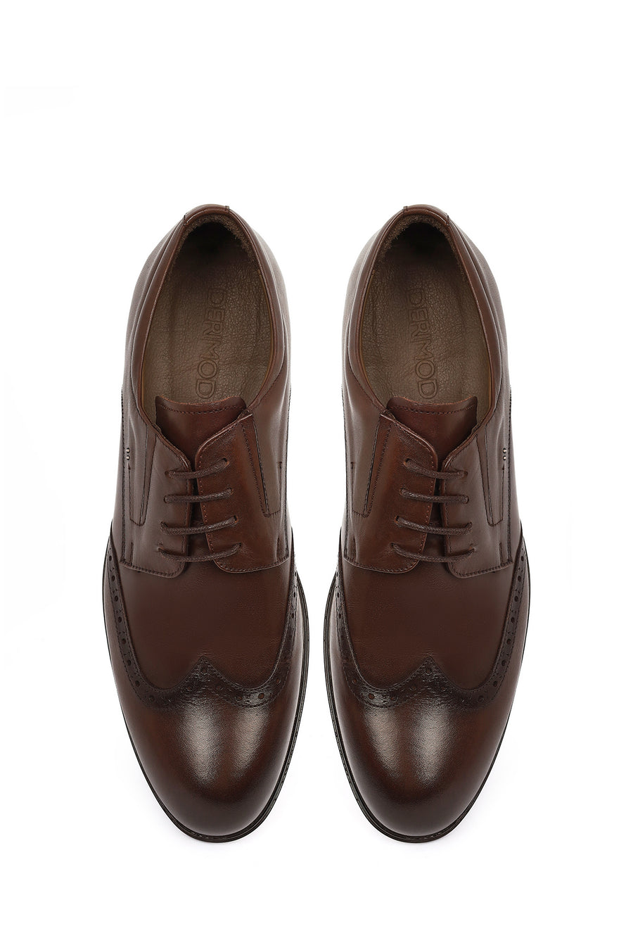 Men's Brown Laced Leather Classic Shoes