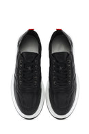 Men's Black Lace-up Leather Sneaker | Derimod