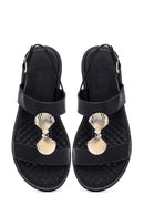 Woman Black Accessory Detailed Sandals | Derimod