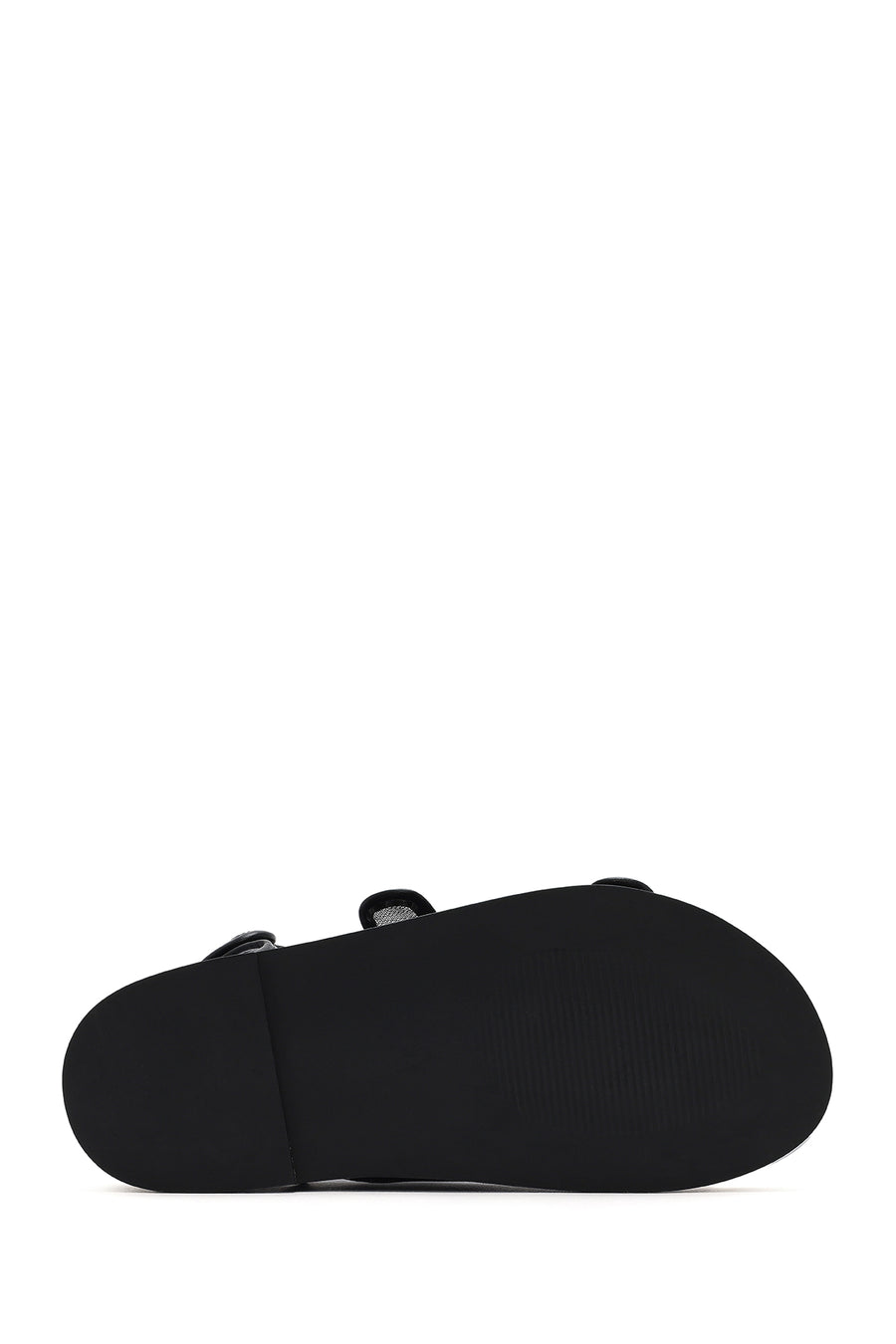 Women's Black Stone Buckle Sandals