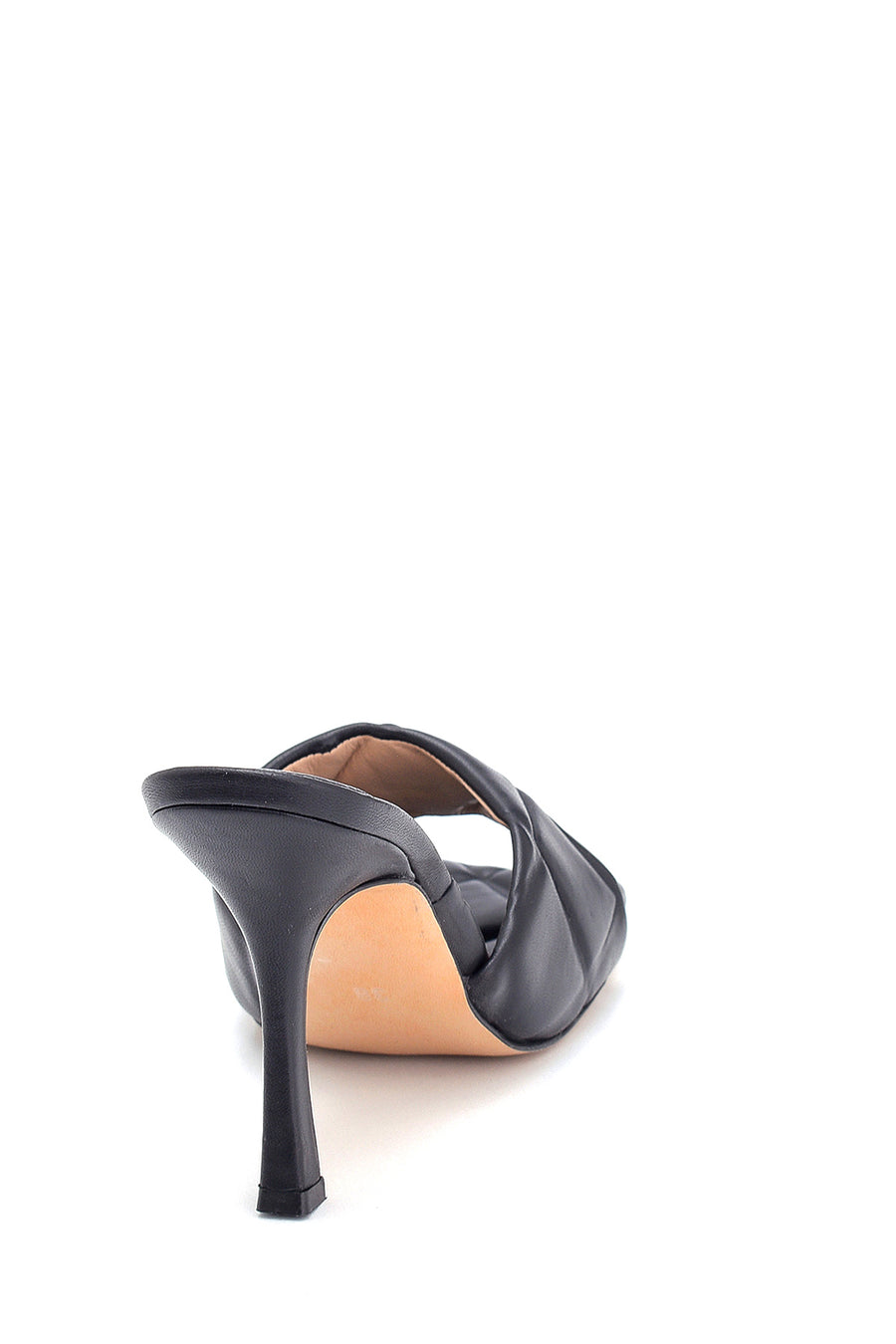Women's Heeled Leather Slippers