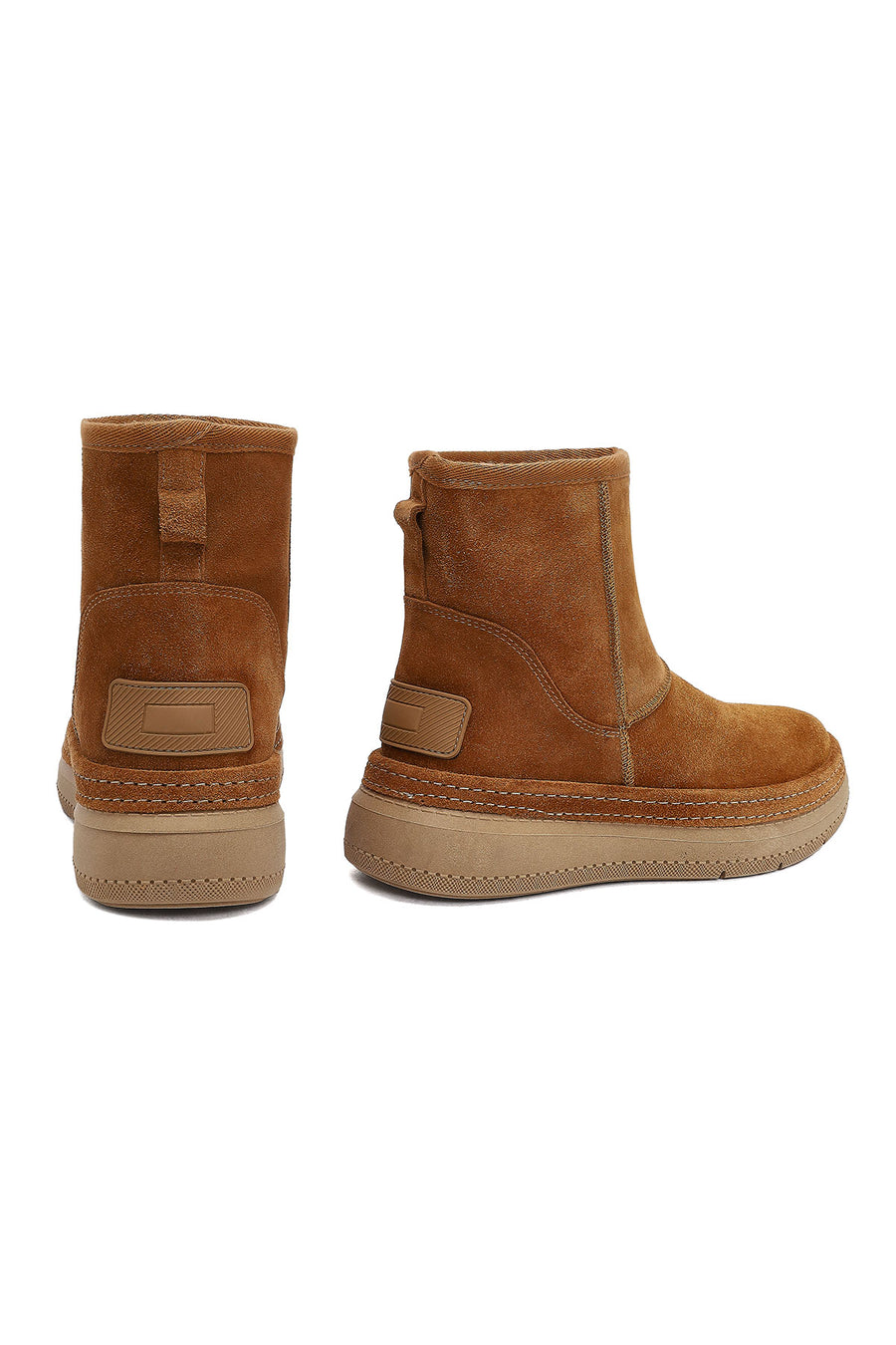 Women's Tan Suede Leather Teddy Boot