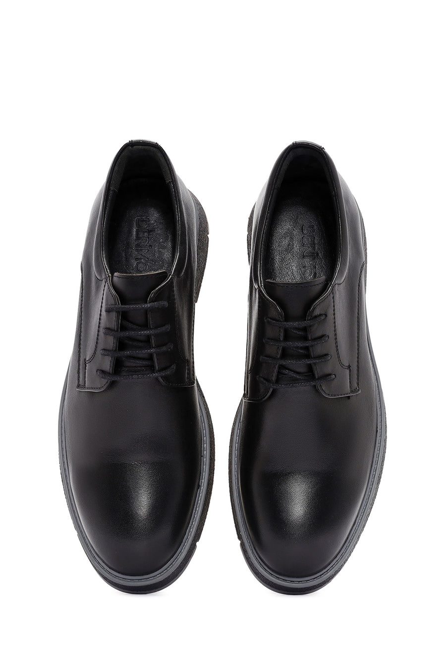 Men's Black Lace Up Leather Casual Shoes