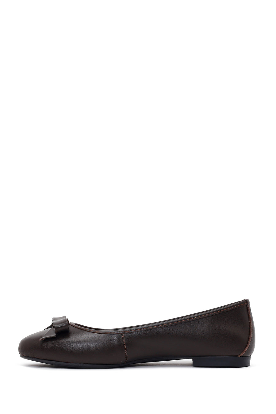 Women's Brown Leather Ballerinas