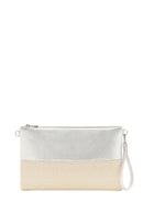 Woman Beige Long Chain Strap Wicker Clutch Bag | Derimod