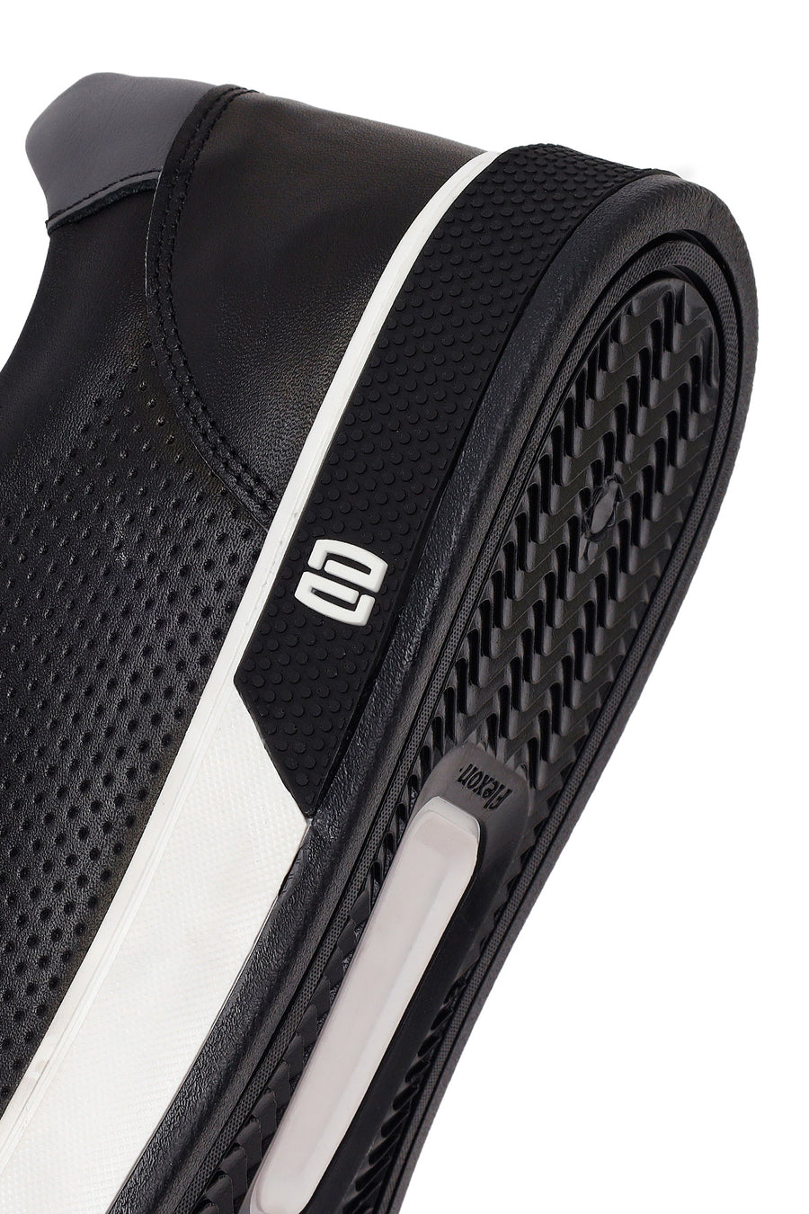 Erkek Siyah Bağcıklı Deri Sneaker