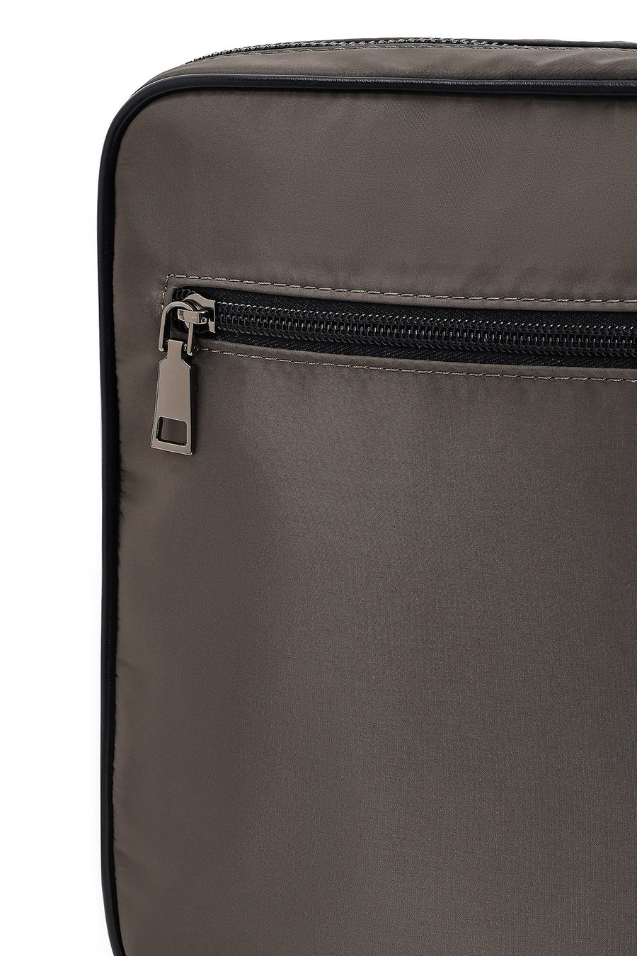 Men's Grey Fabric Messenger Bag