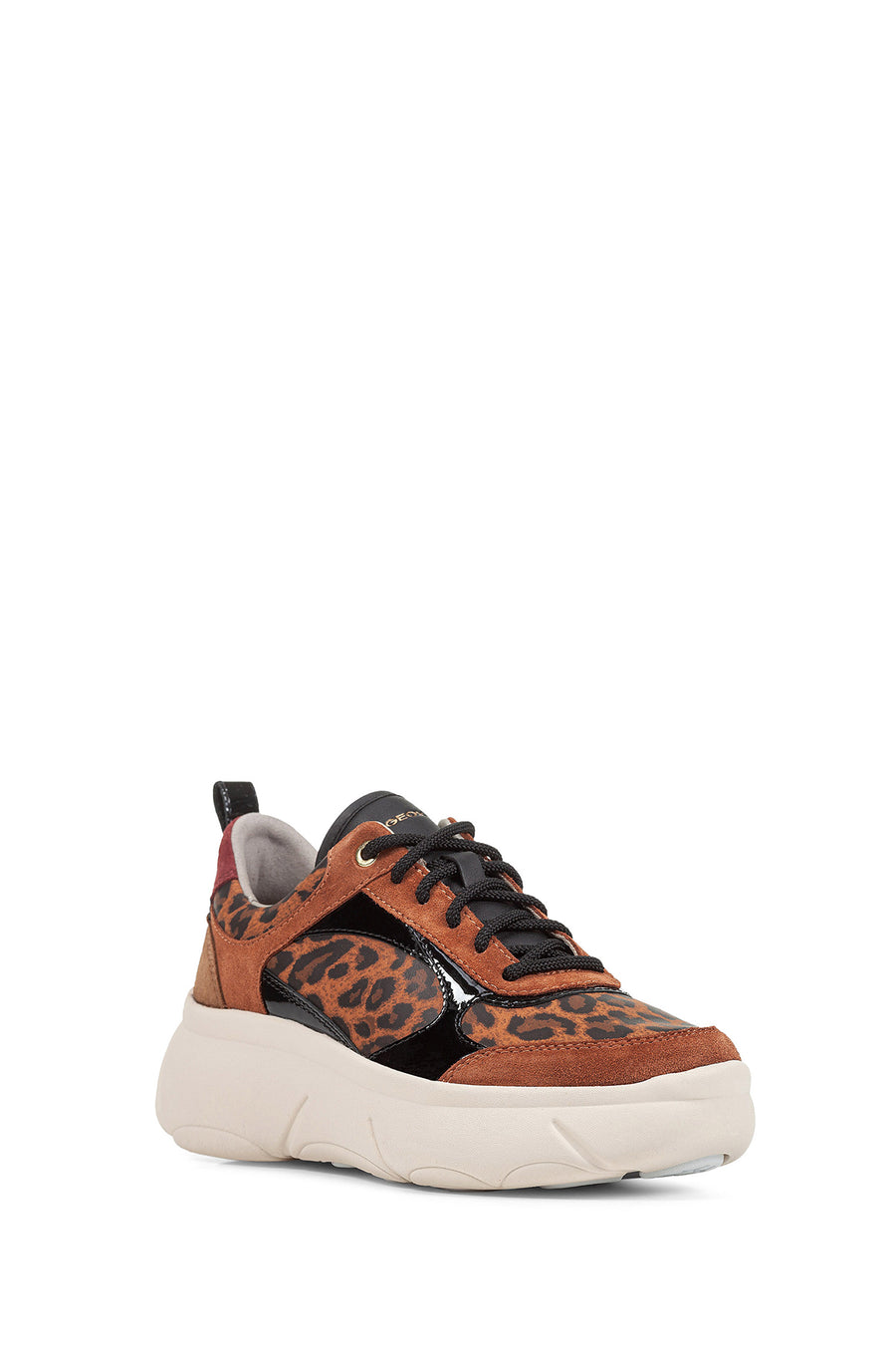 Geox Women's Tan Nebula 2.0 X Lace-Up Chunky Sole Sneaker