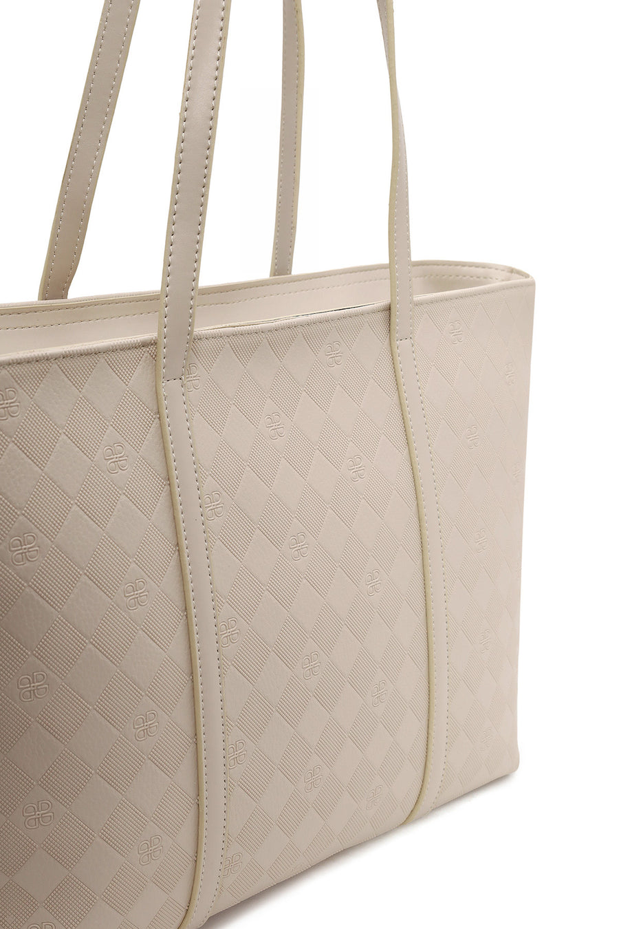 Woman Beige Printed Shoulder Bag