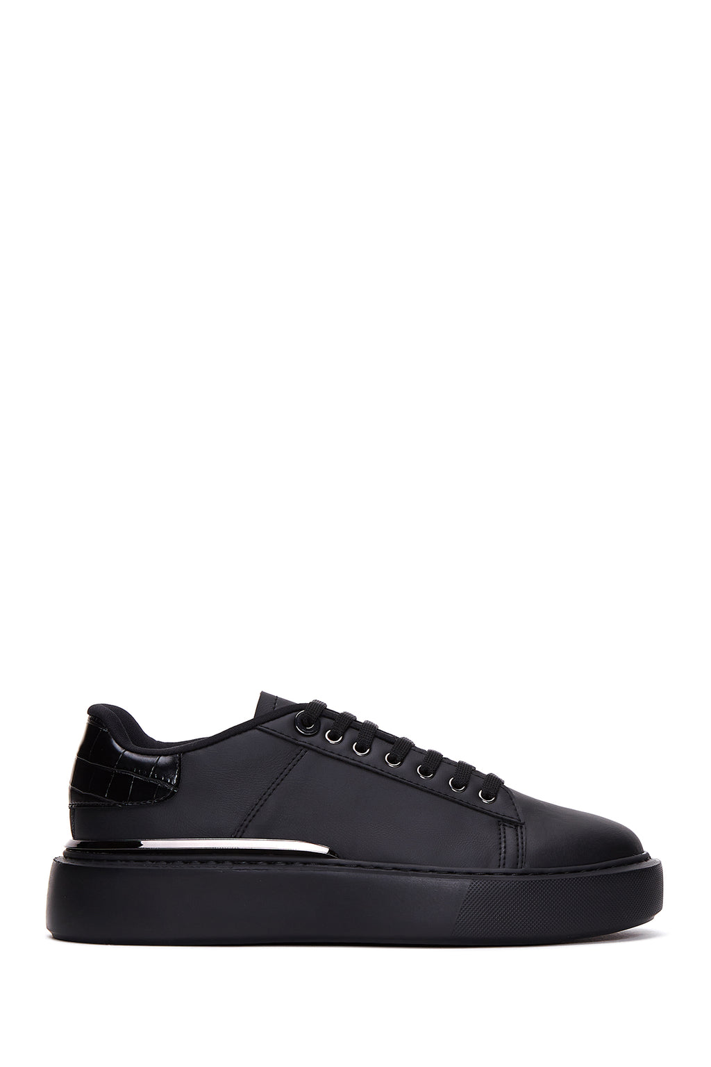 Erkek Siyah Kalın Tabanlı Sneaker