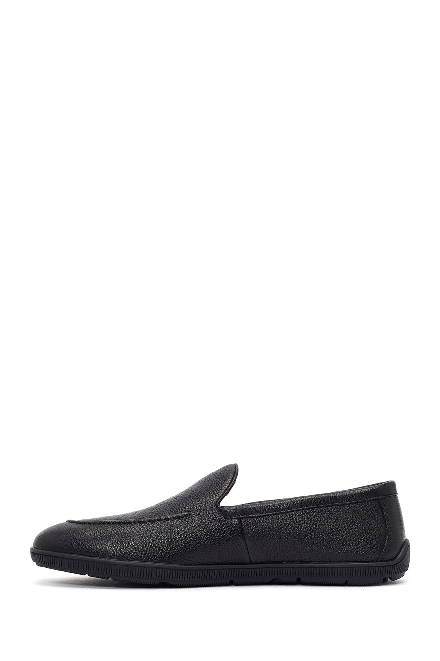 Men's Black Leather Casual Loafer