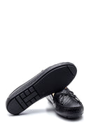 Women's Leather Crocodile Loafer | Derimod