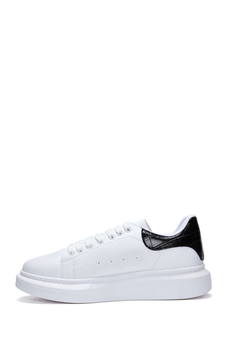 Men's White Thick Soled Sneaker