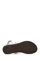 Women's White Flip-Flop Leather Bodrum Sandals | Derimod