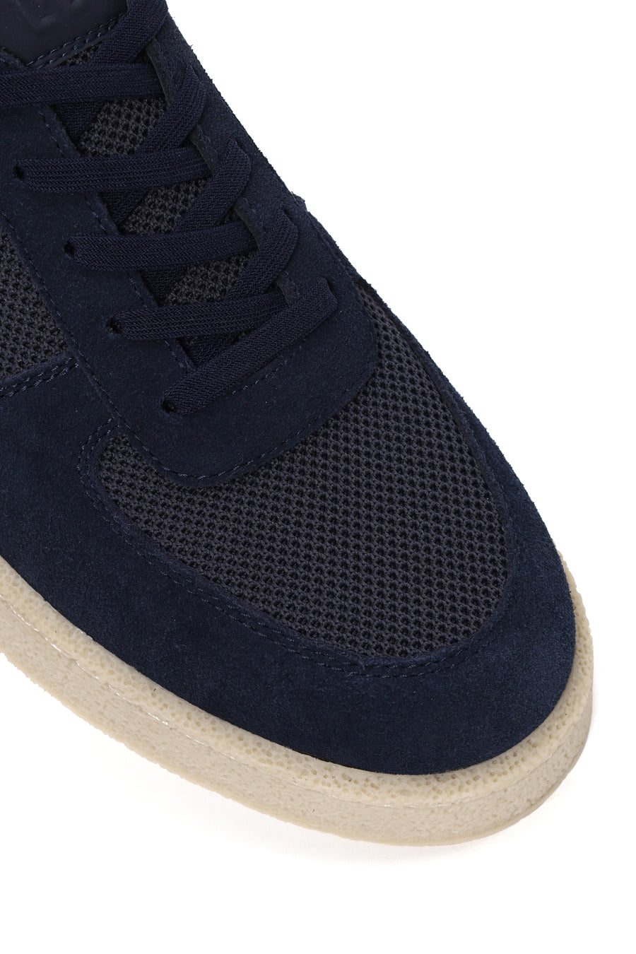 Erkek Lacivert Bağcıklı Süet Deri Sneaker