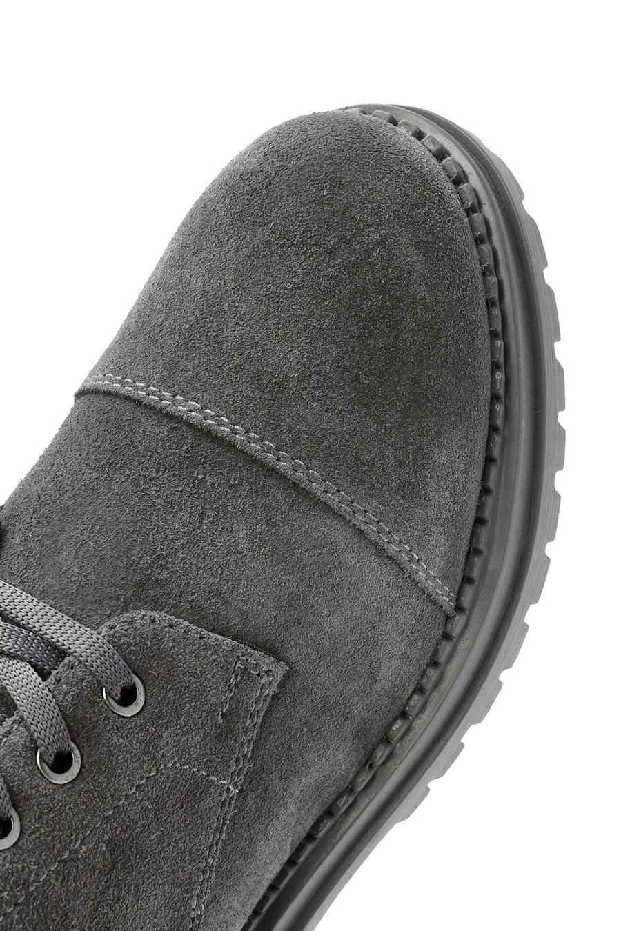 Women's Gray Suede Leather Boots