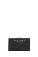 Women's Black Long Strap Stone Mini Clutch Bag | Derimod