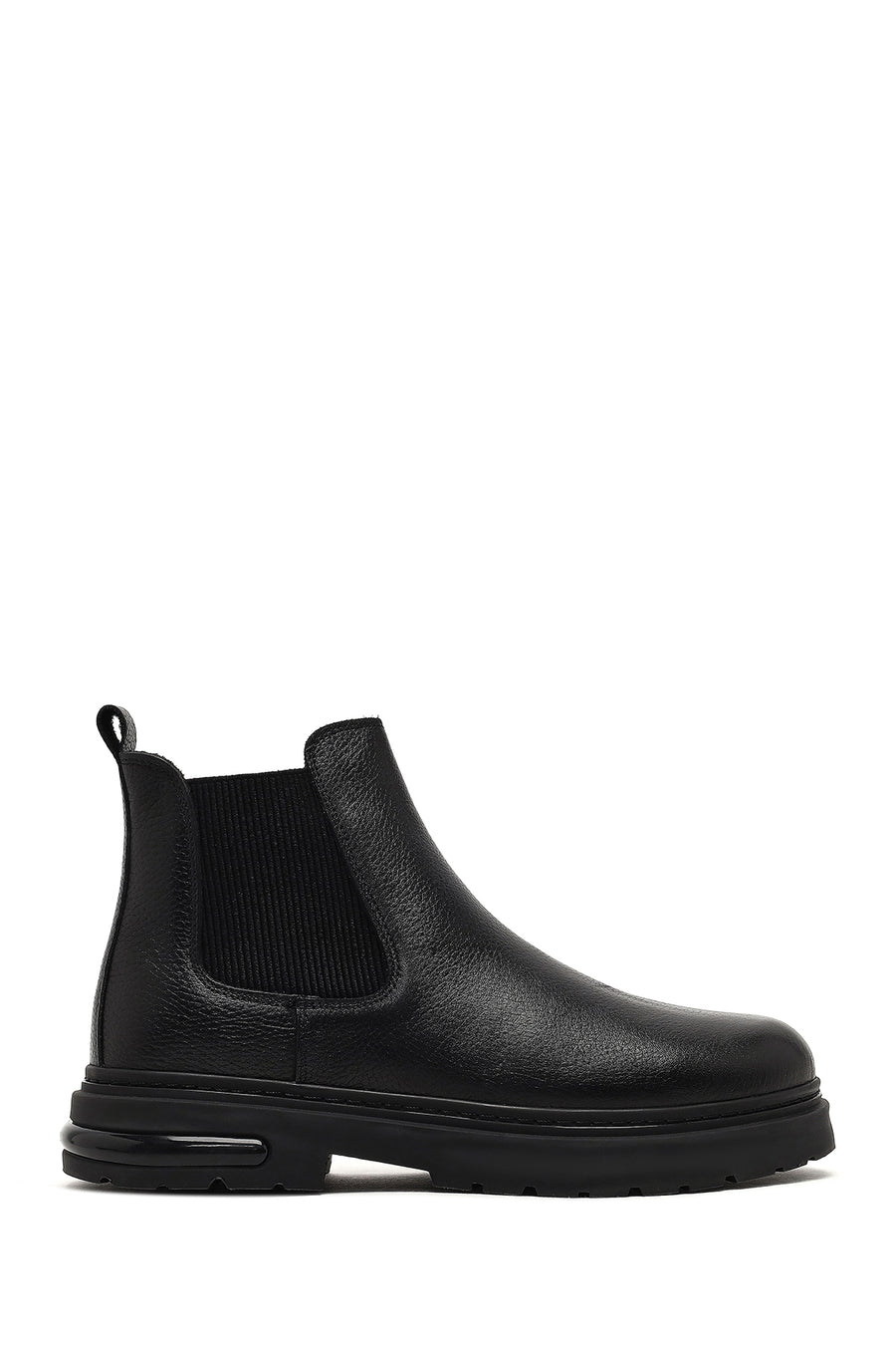 Male Black Thick-Soled Leather Chelsea Boots WM780006DF | Derimod