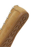 Women's Beige Suede Leather Loafer | Derimod