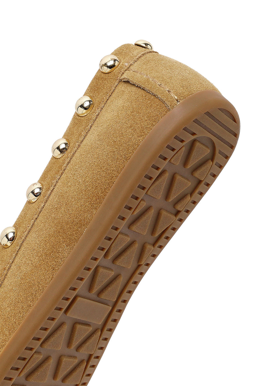 Women's Beige Suede Leather Loafer