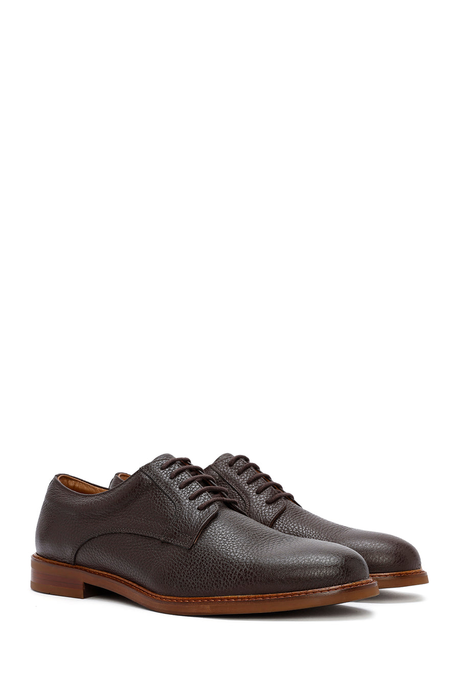Men's Brown Laced Leather Classic Shoes