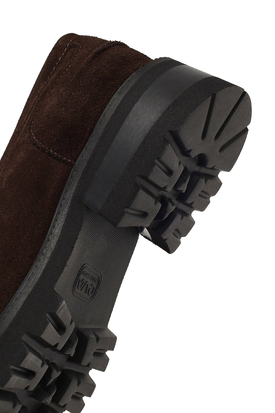 Woman Brown Thick-Soled Suede Loafer