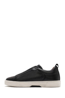 Male Black Leather Sneaker | Derimod